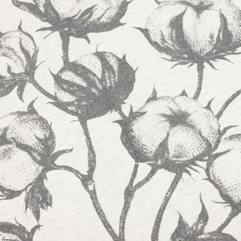 Floral Screenprint Graphic Sweatshirt Grey - 4