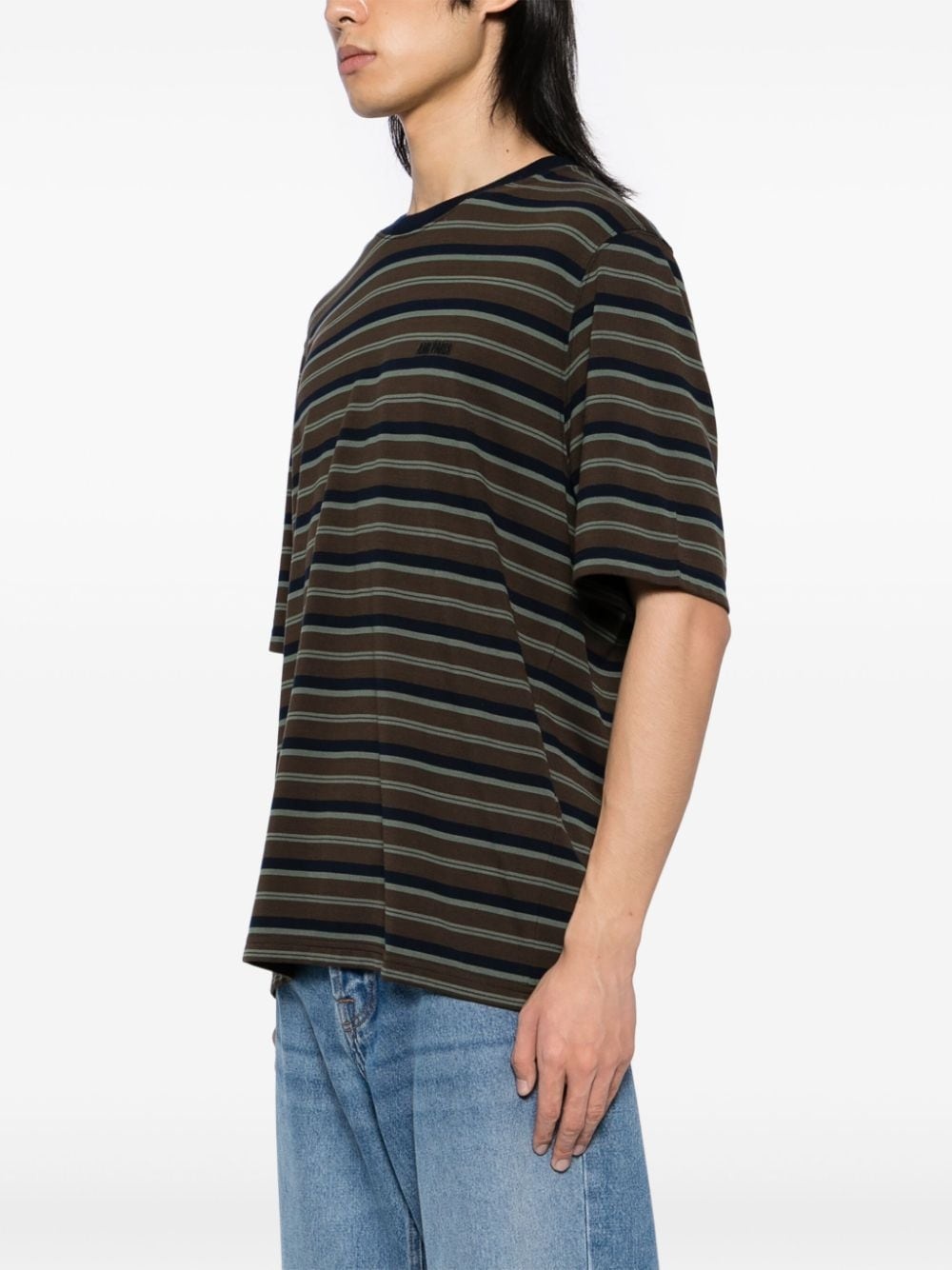 striped short-sleeved T-shirt - 6
