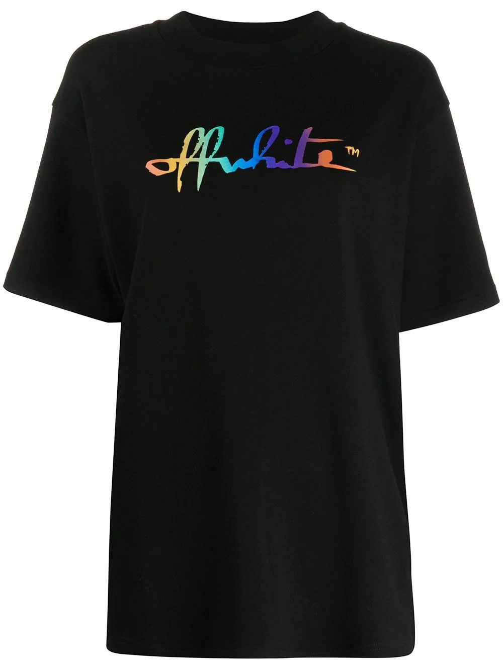 Rainbow logo-print oversize T-shirt - 1