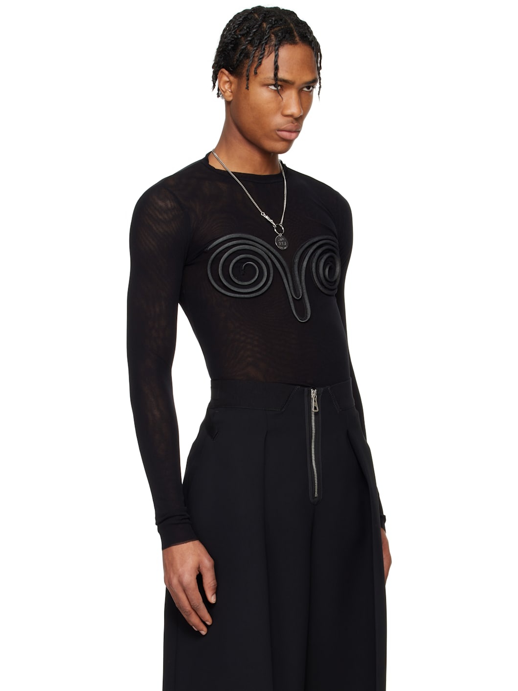 Black 'The 3D Spirale' T-shirt - 2