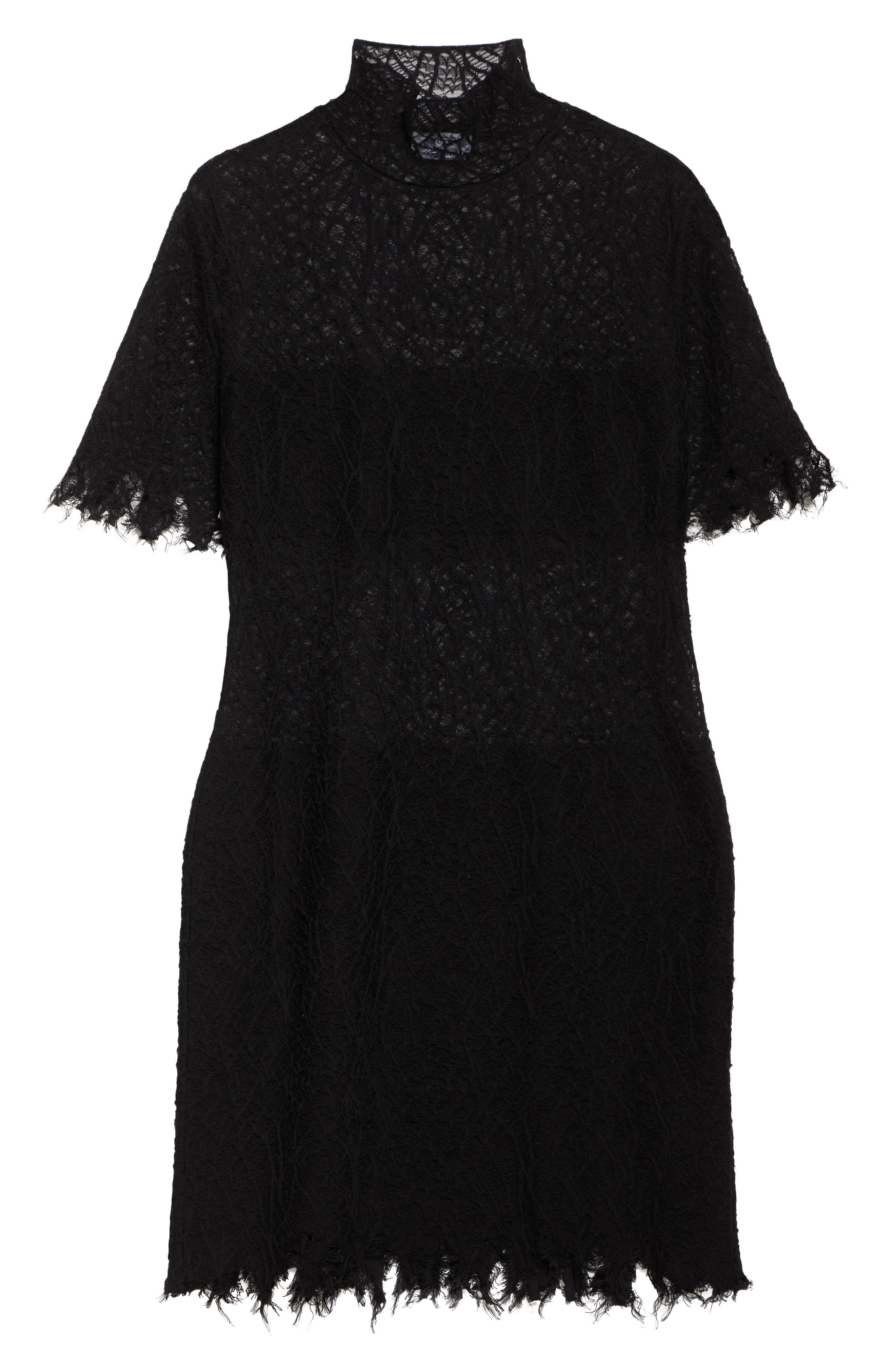 McQueen Cobweb Lace Minidress in Black at Nordstrom - 5