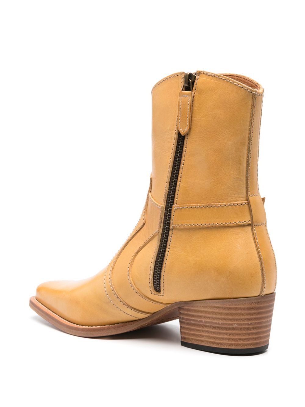 60mm leather ankle boots - 3