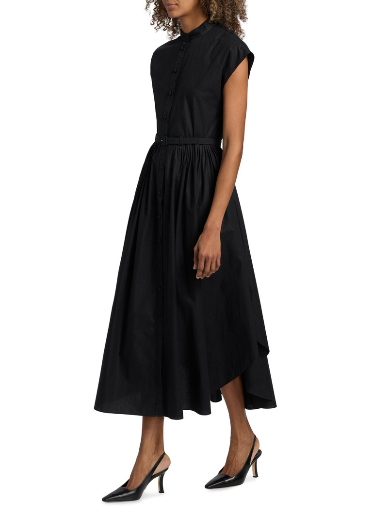 Women's Genevieve Cotton Poplin Shirtdress - Black 4