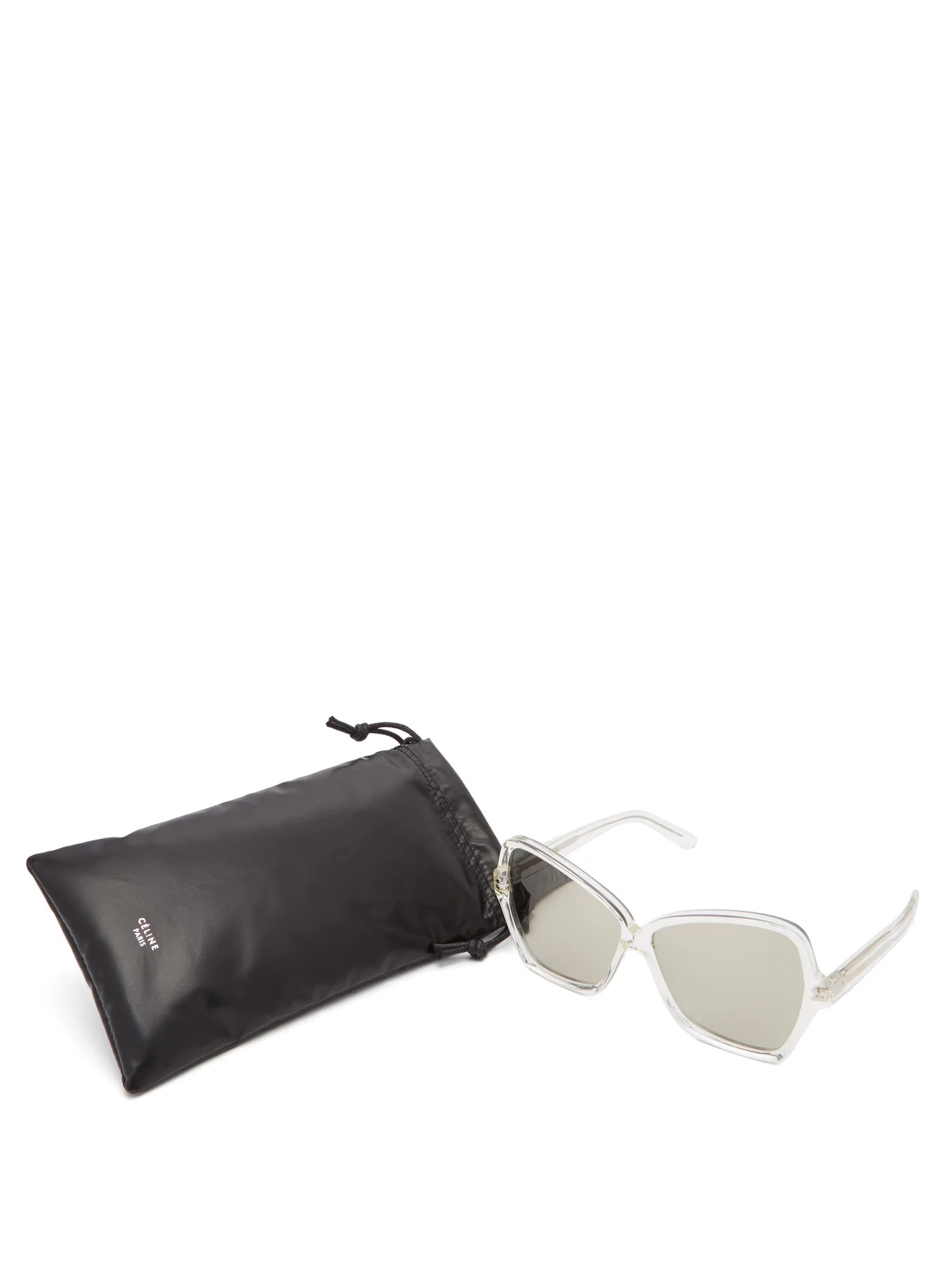 Oversized butterfly acetate sunglasses - 4