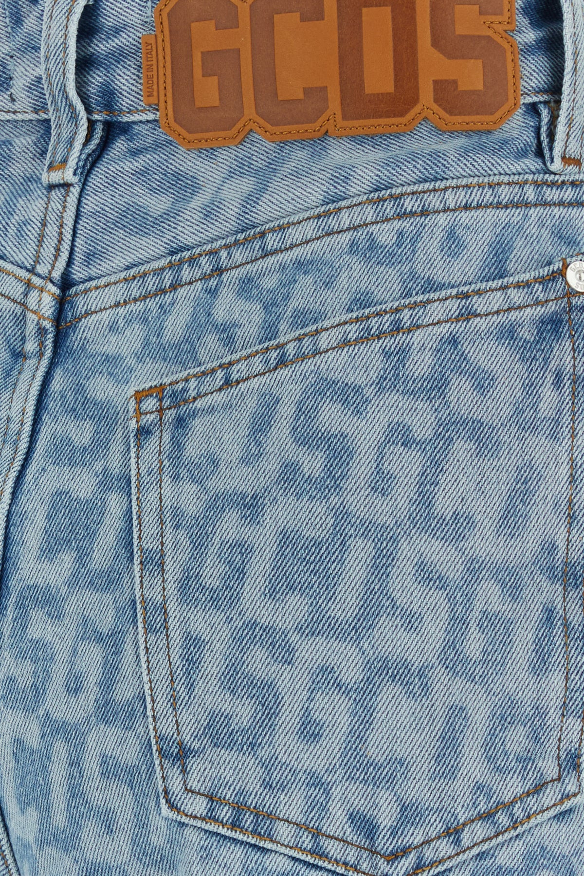 Printed denim shorts - 3