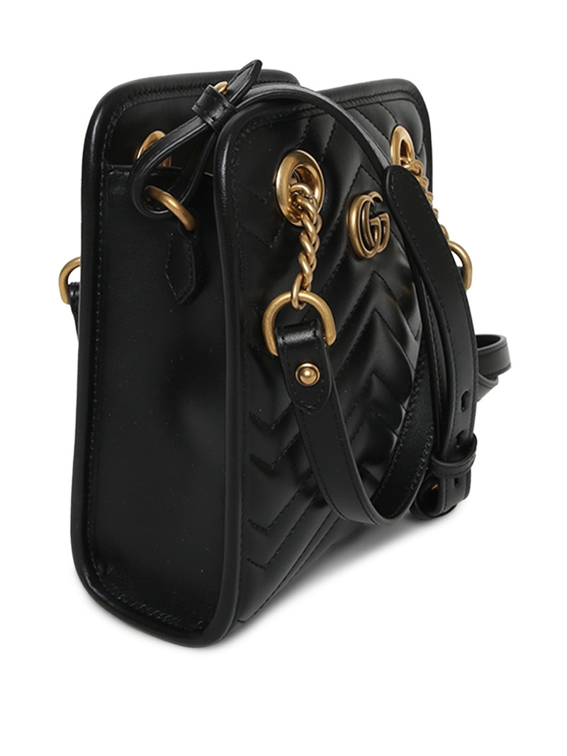 Love Parade Chevron Matelasse Marmont Shoulder Bag Black 4