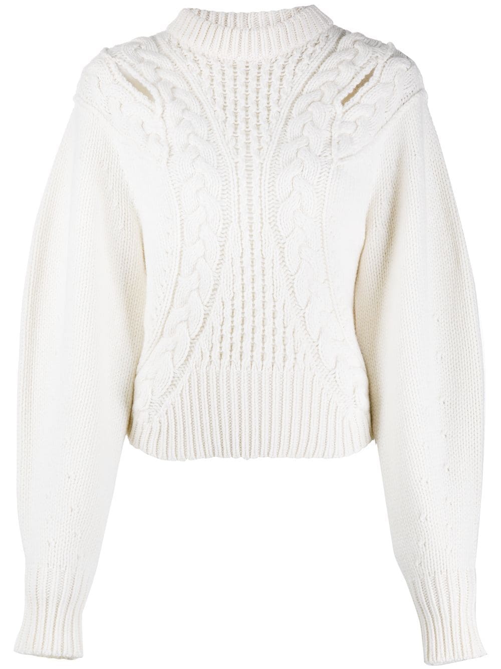 cut-out cable knit jumper - 1