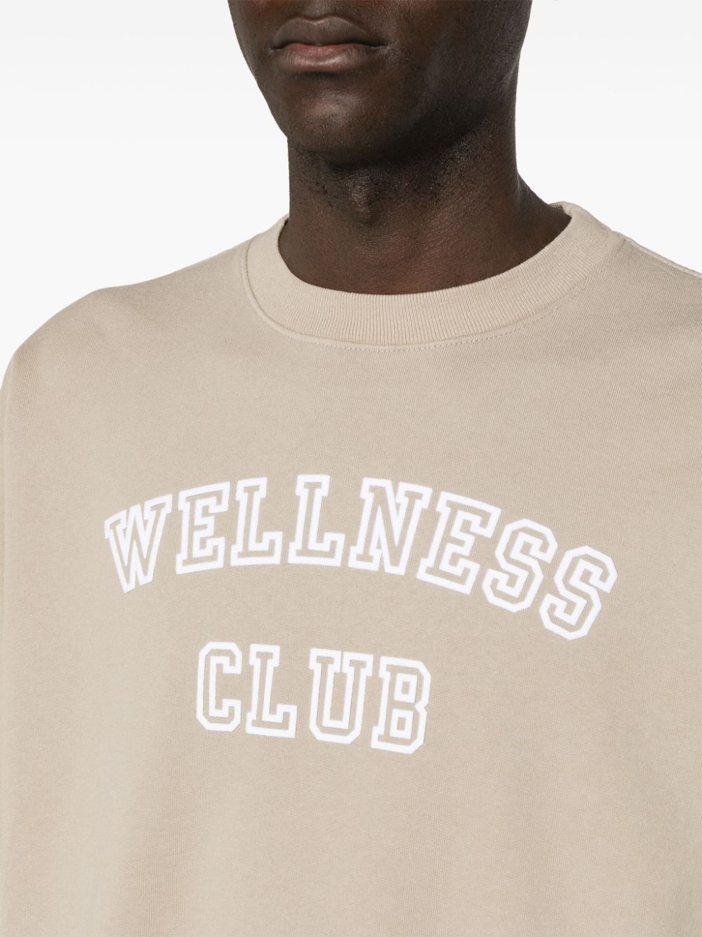 Wellness Club-flocked cotton sweatshirt - 5
