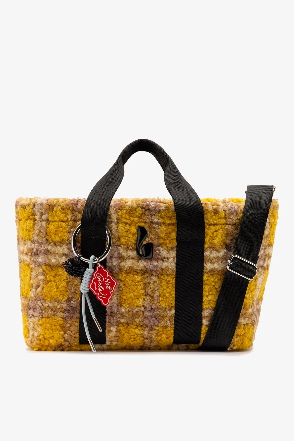Americana Tote Bag In Dijon Plaid Fur - 1