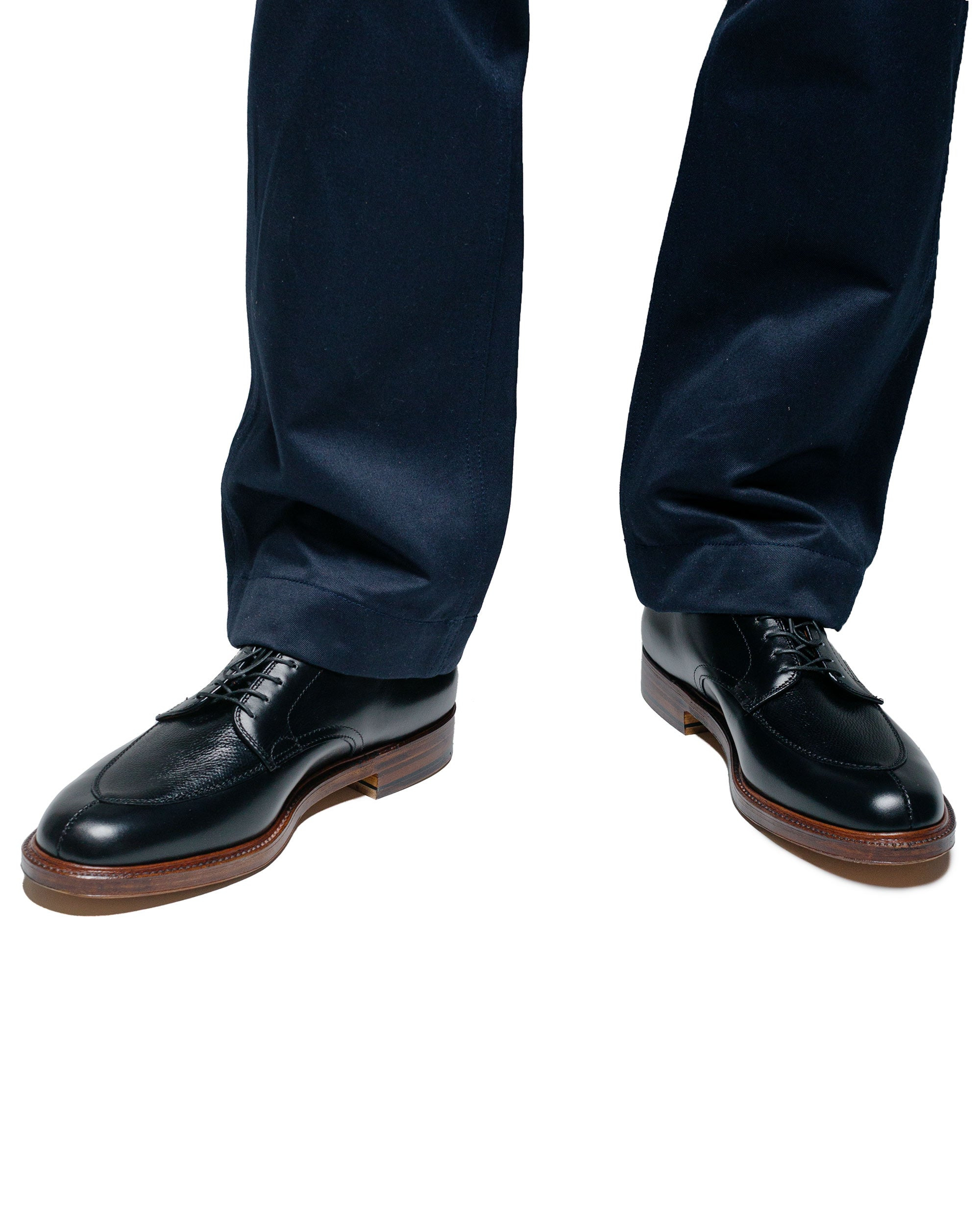 V Tip Blucher Black Calfskin/Black Regina Grain G2603 - 6