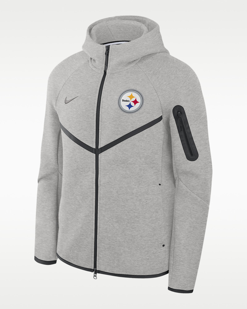 Pittsburgh Steelers Tech Fleece Windrunner Men's Nike NFL Full-Zip Hooded Jacket 1