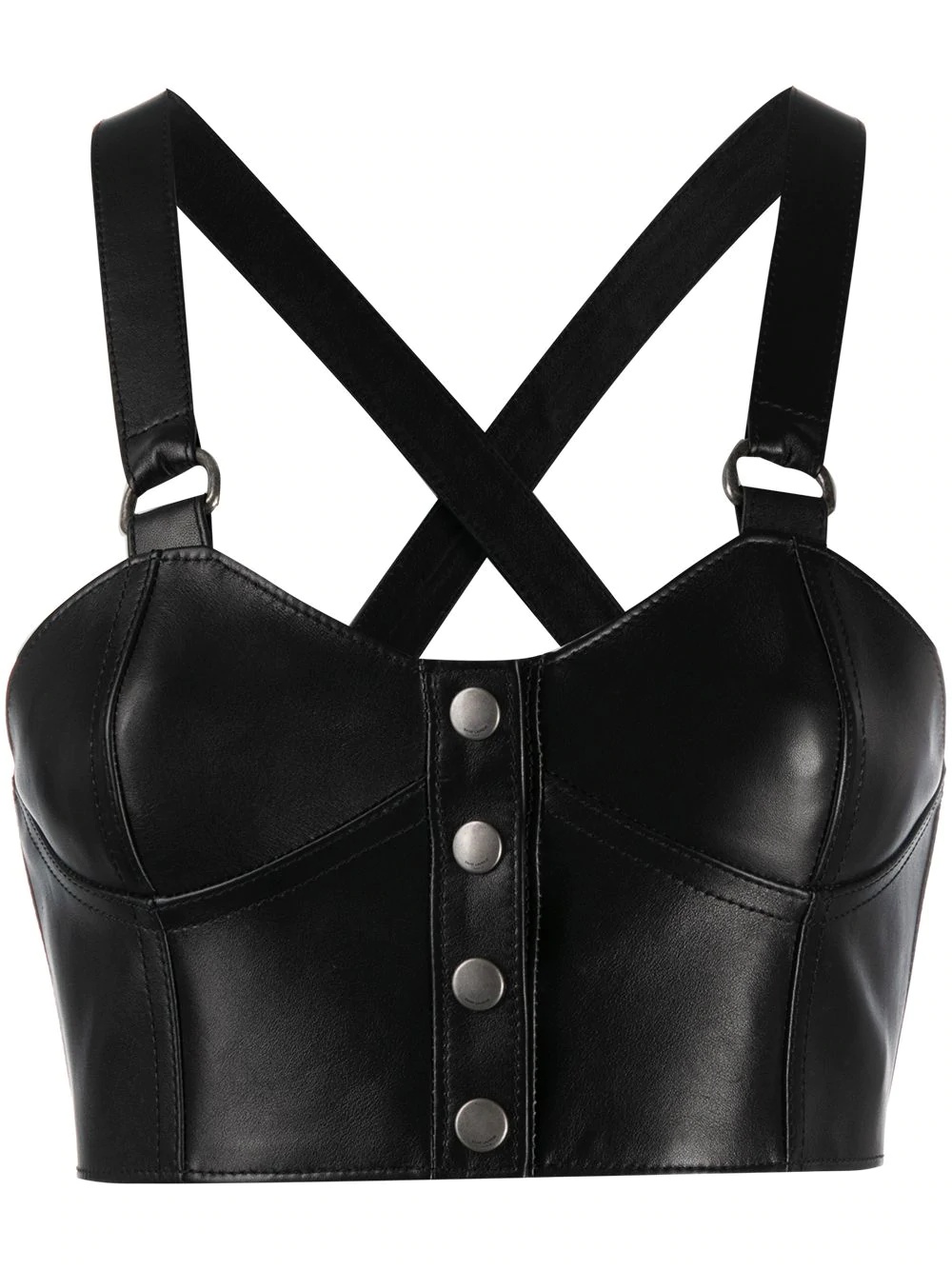 crossover strap bustier top - 1