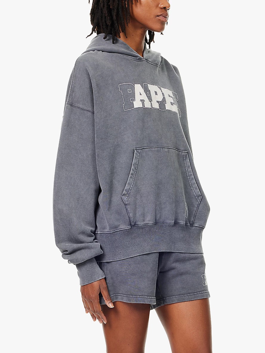 Pigment-dyed oversized-fit cotton-jersey hoody - 3