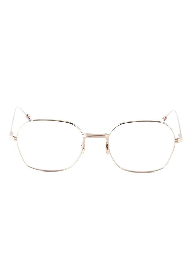 geometric-frame glasses 1