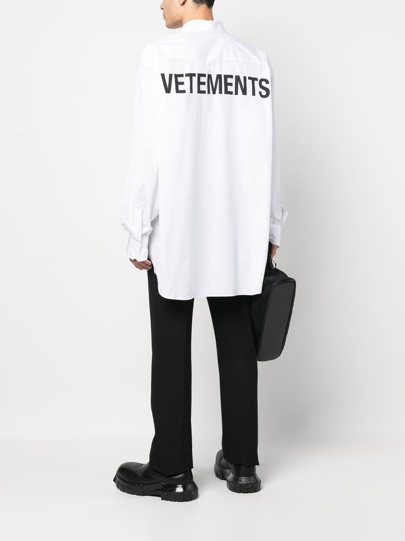 VETEMENTS logo-print long-sleeves shirt outlook