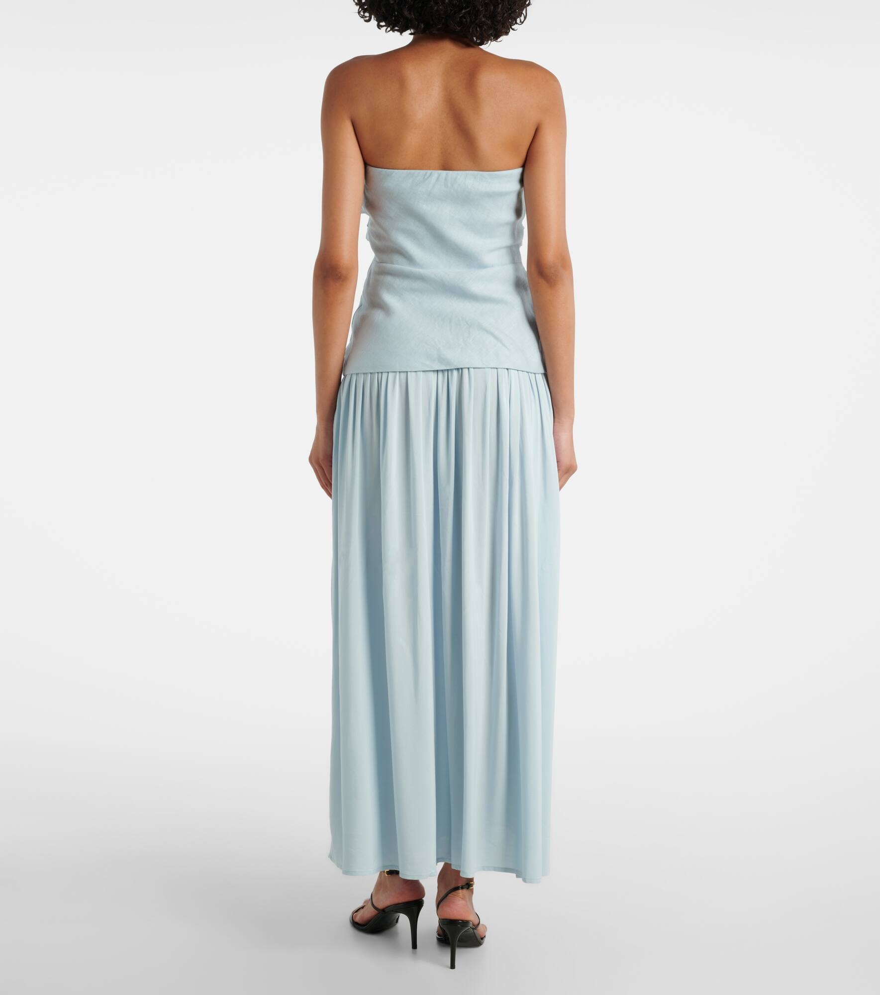 Hedy strapless linen maxi dress - 3
