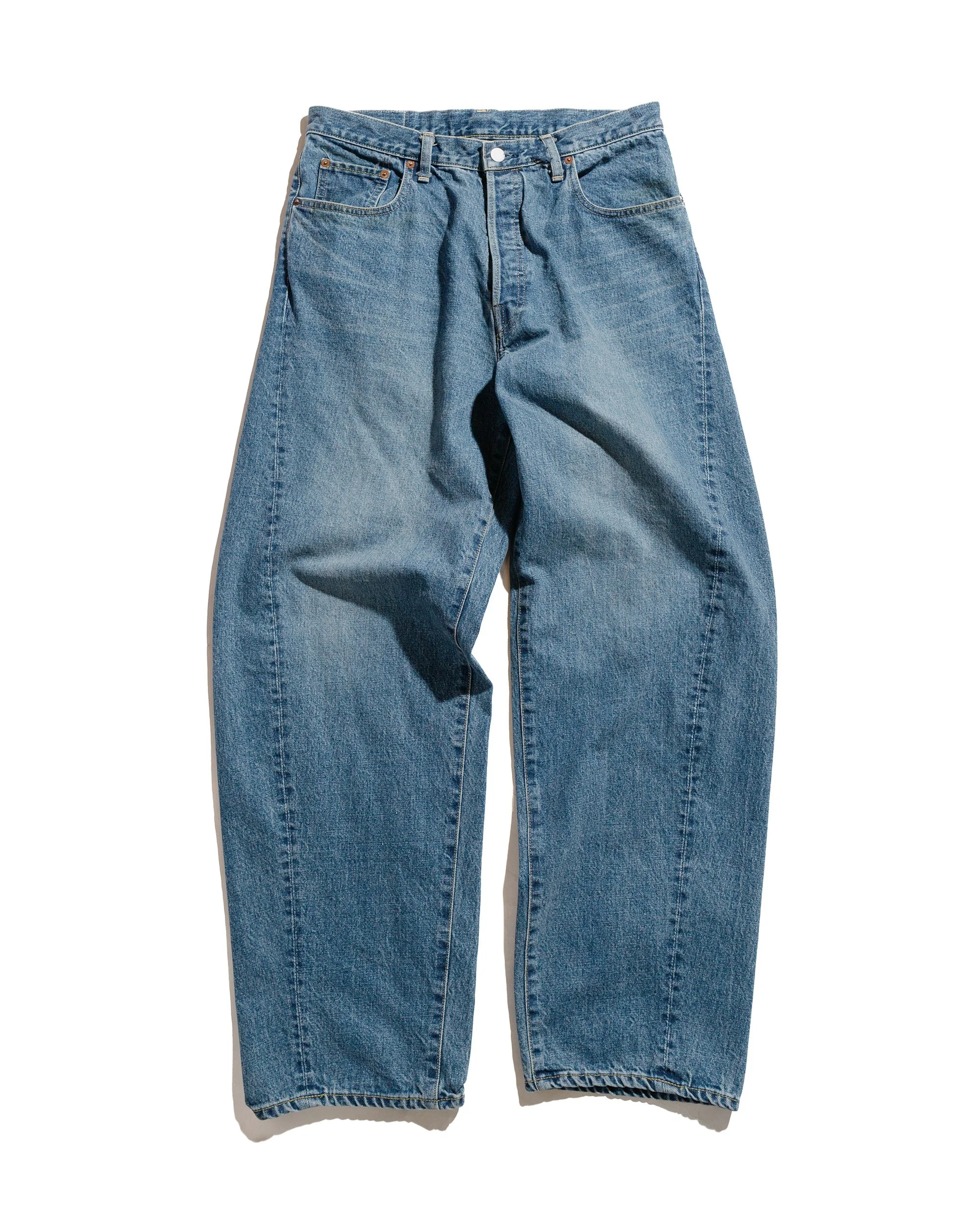 Twist Seam Vintage Denim Jeans Indigo - 1