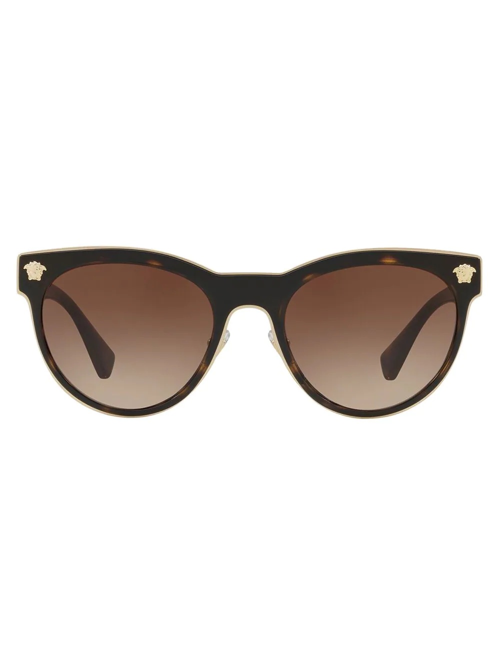 tortoise-shell round sunglasses - 1