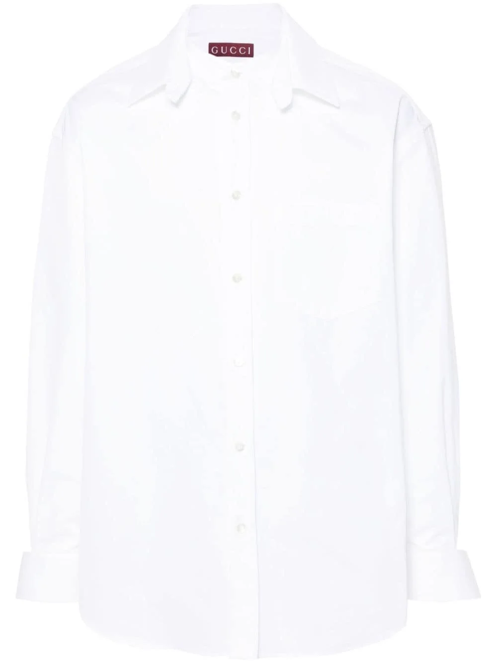 logo-embossed cotton shirt - 1