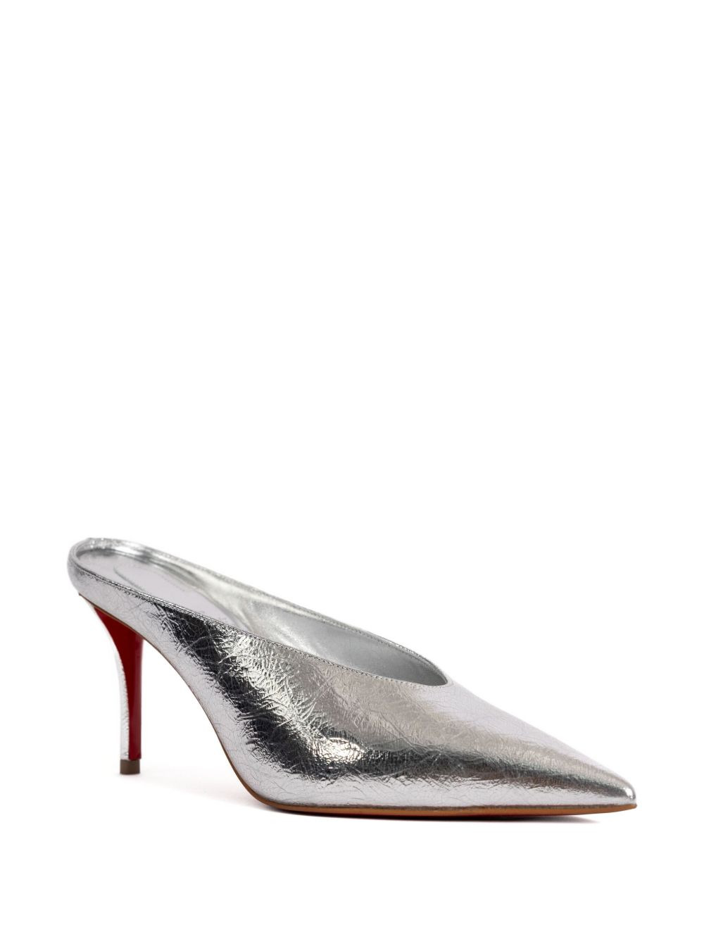 80mm Miss Z Slimimule metallic-leather mules - 2