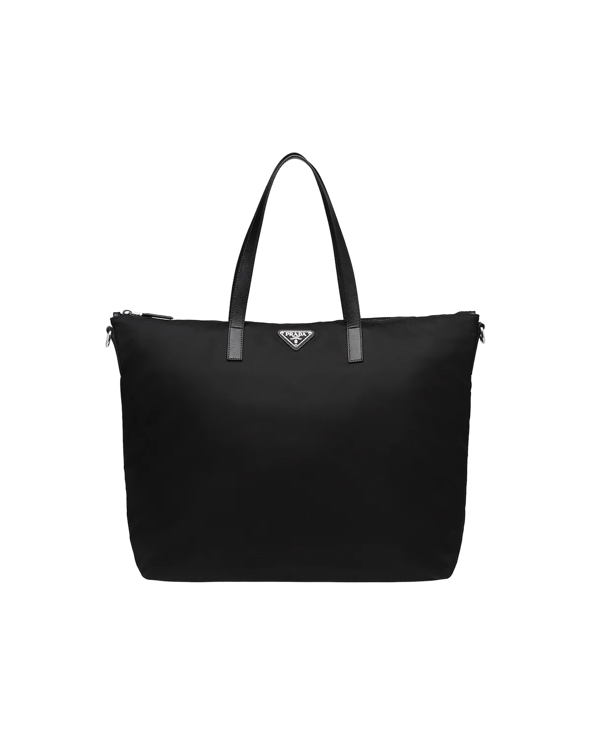 Re-Nylon and Saffiano leather tote - 1