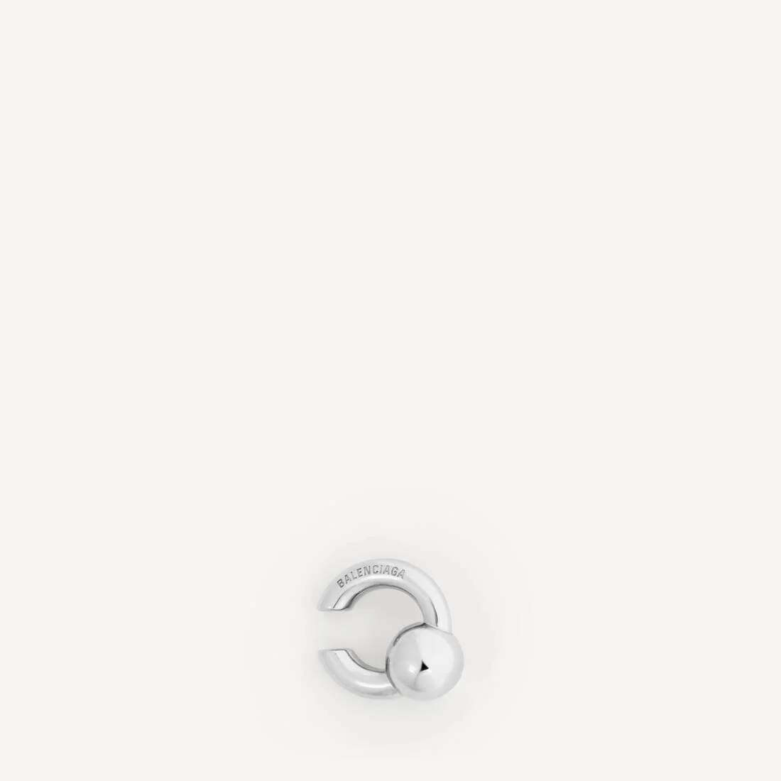 Atom Ear Cuff in Shiny Silver - 1