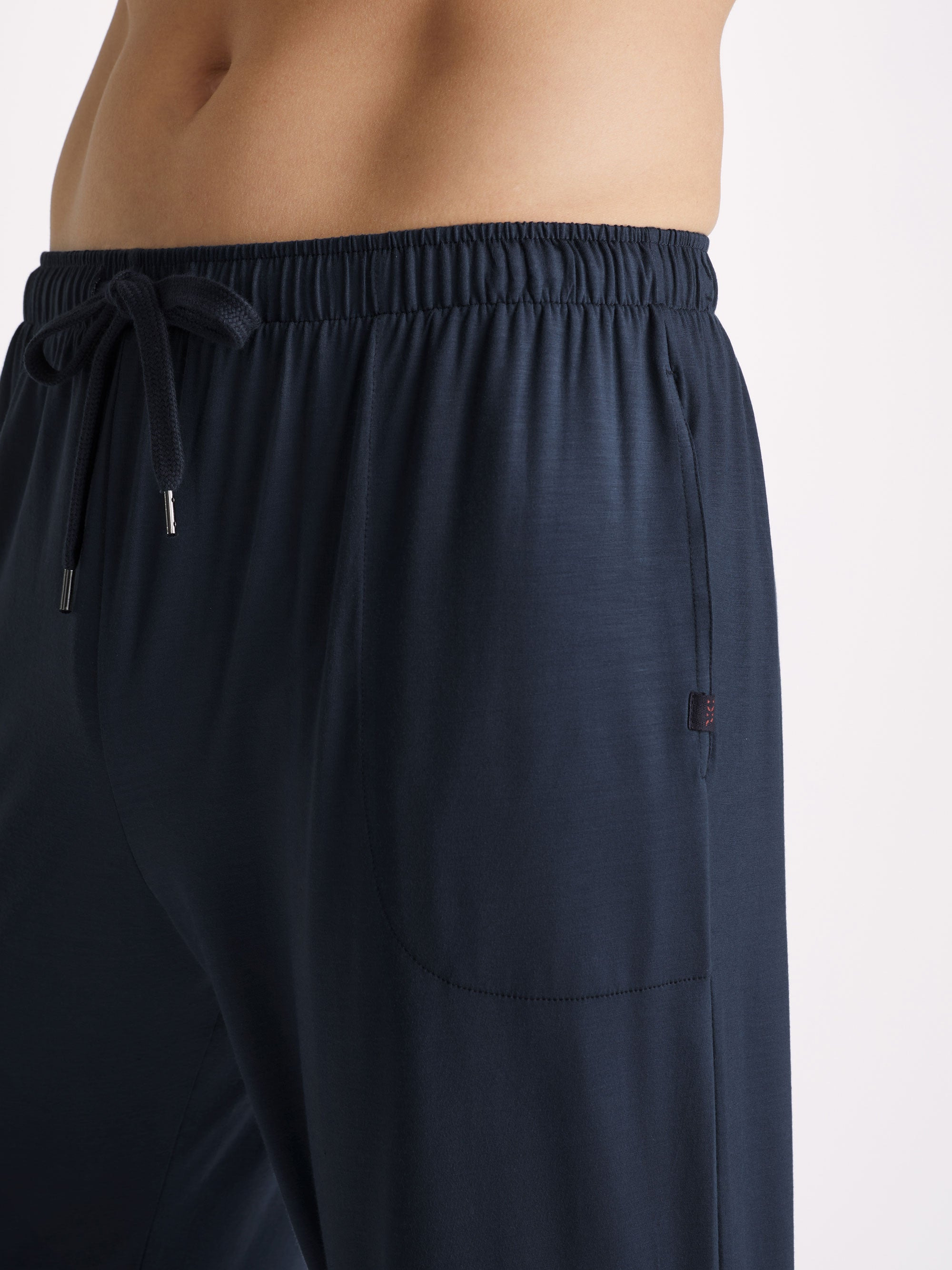 Men's Lounge Trousers Basel Micro Modal Stretch Navy - 7