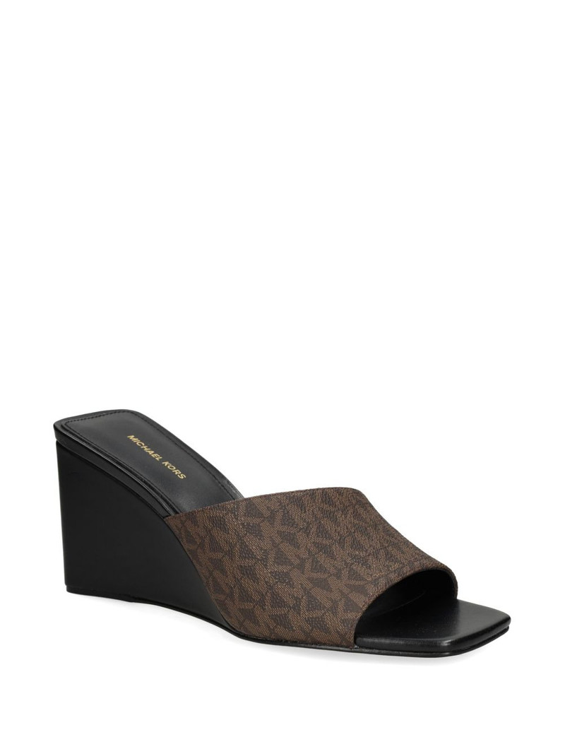 MICHAEL KORS 60mm monogram-print sandals outlook