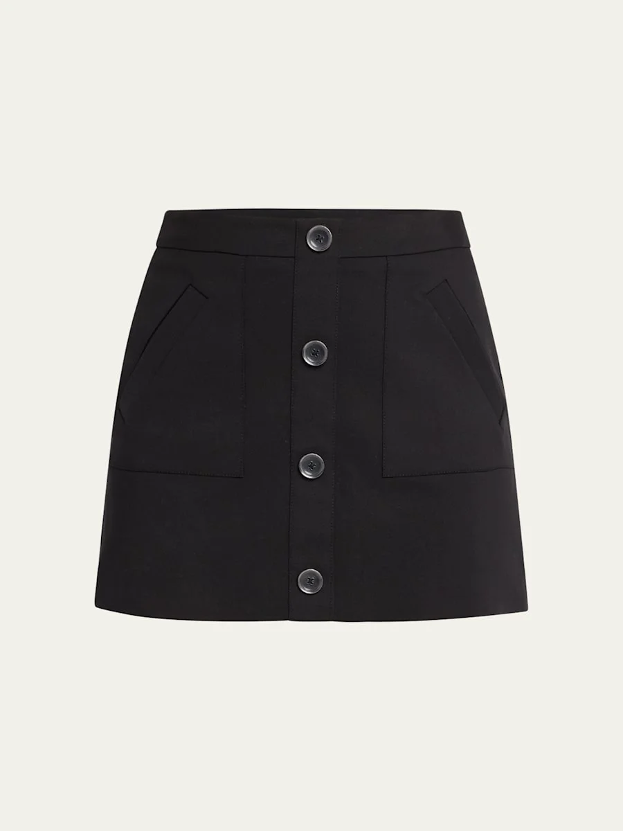 Behati Button-Front Mini Skirt - 1