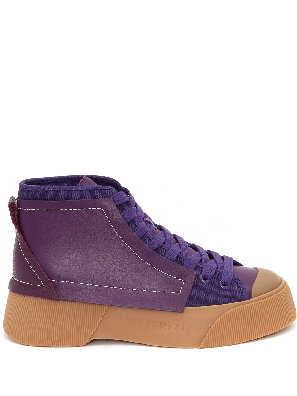 panelled high-top sneakers - 1