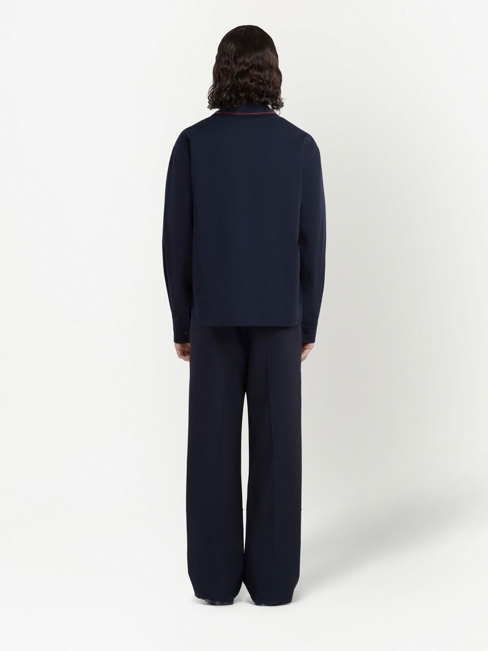 straight-leg wool trousers - 4