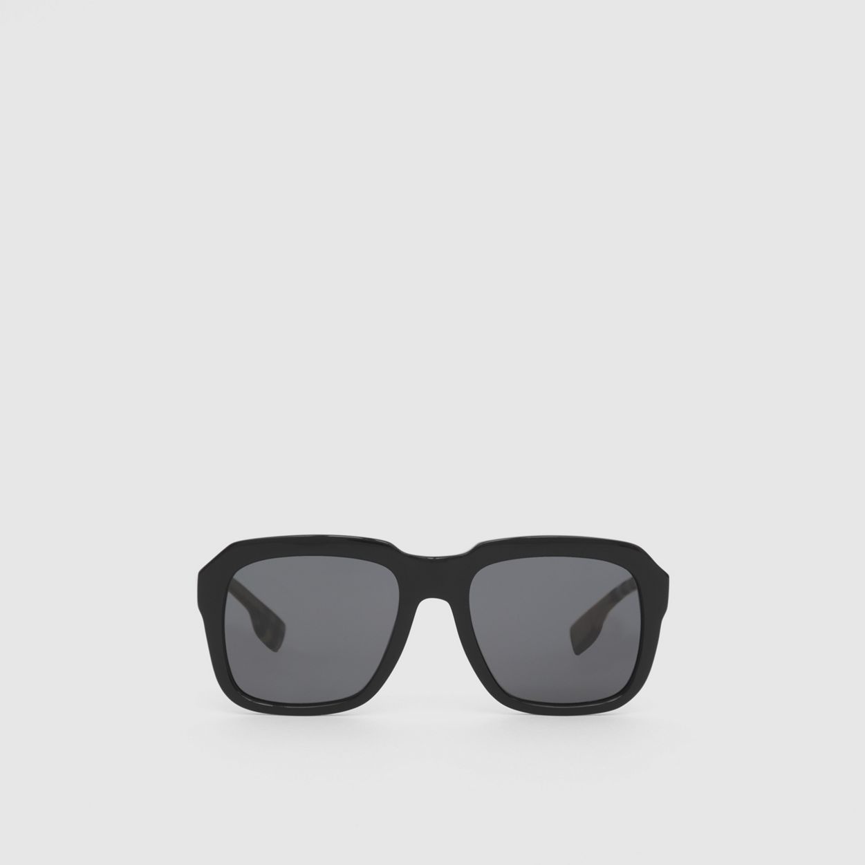 Check Detail Bio-acetate Square Frame Sunglasses - 1