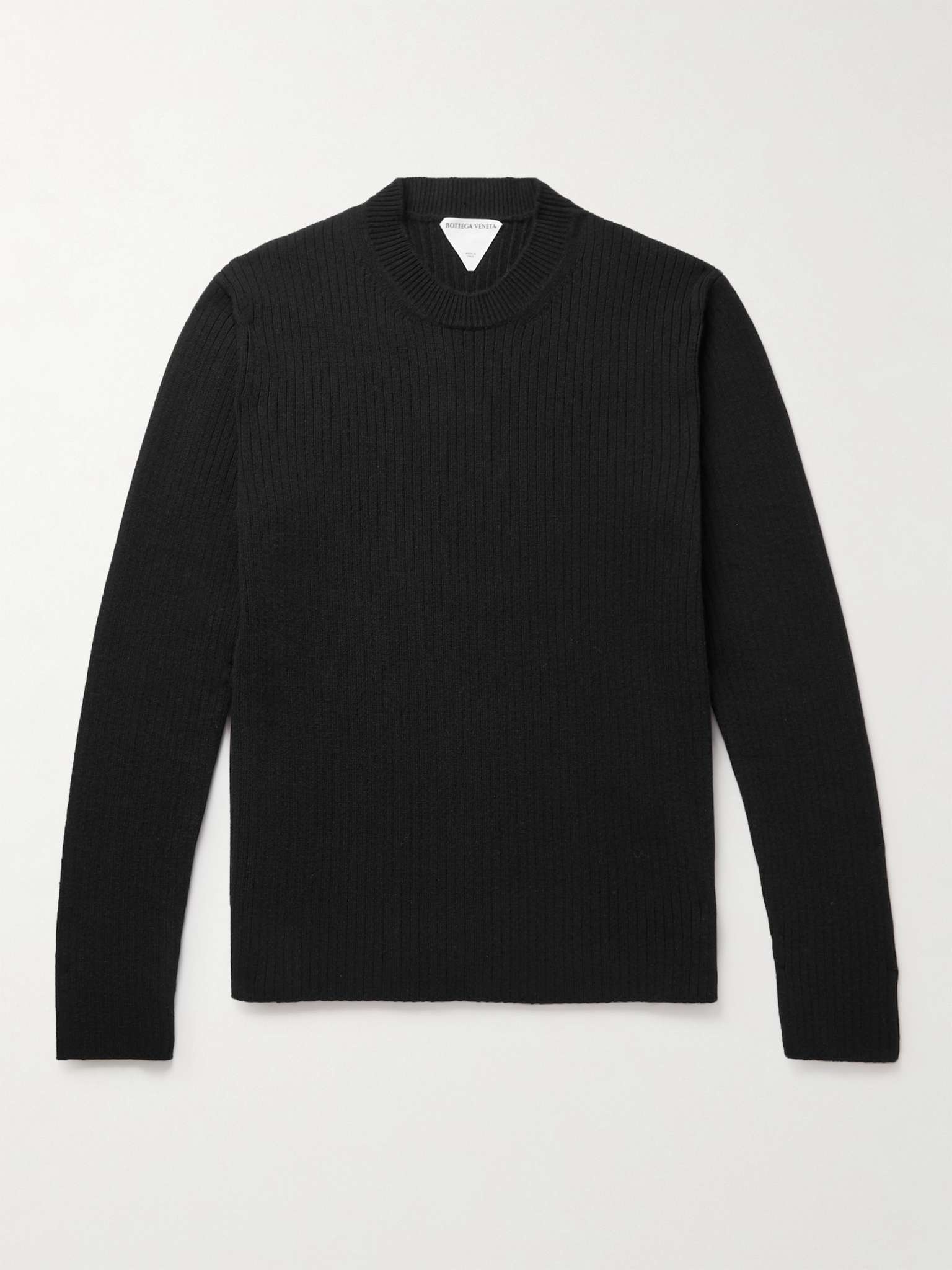 Ribbed Wool and Cashmere-Blend Sweater - 1