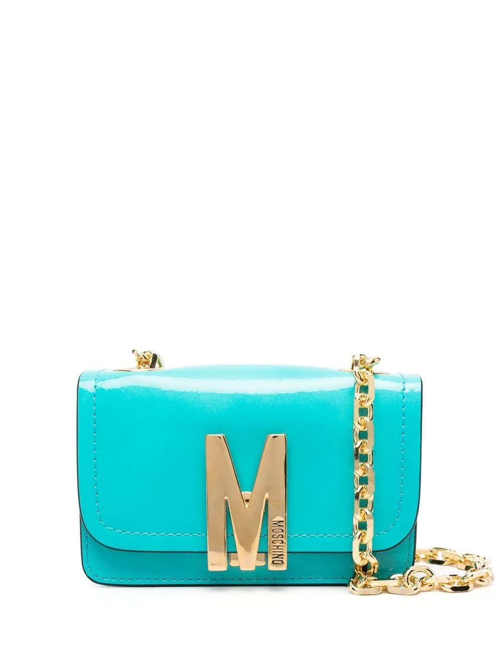 M logo-letter leather bag - 1