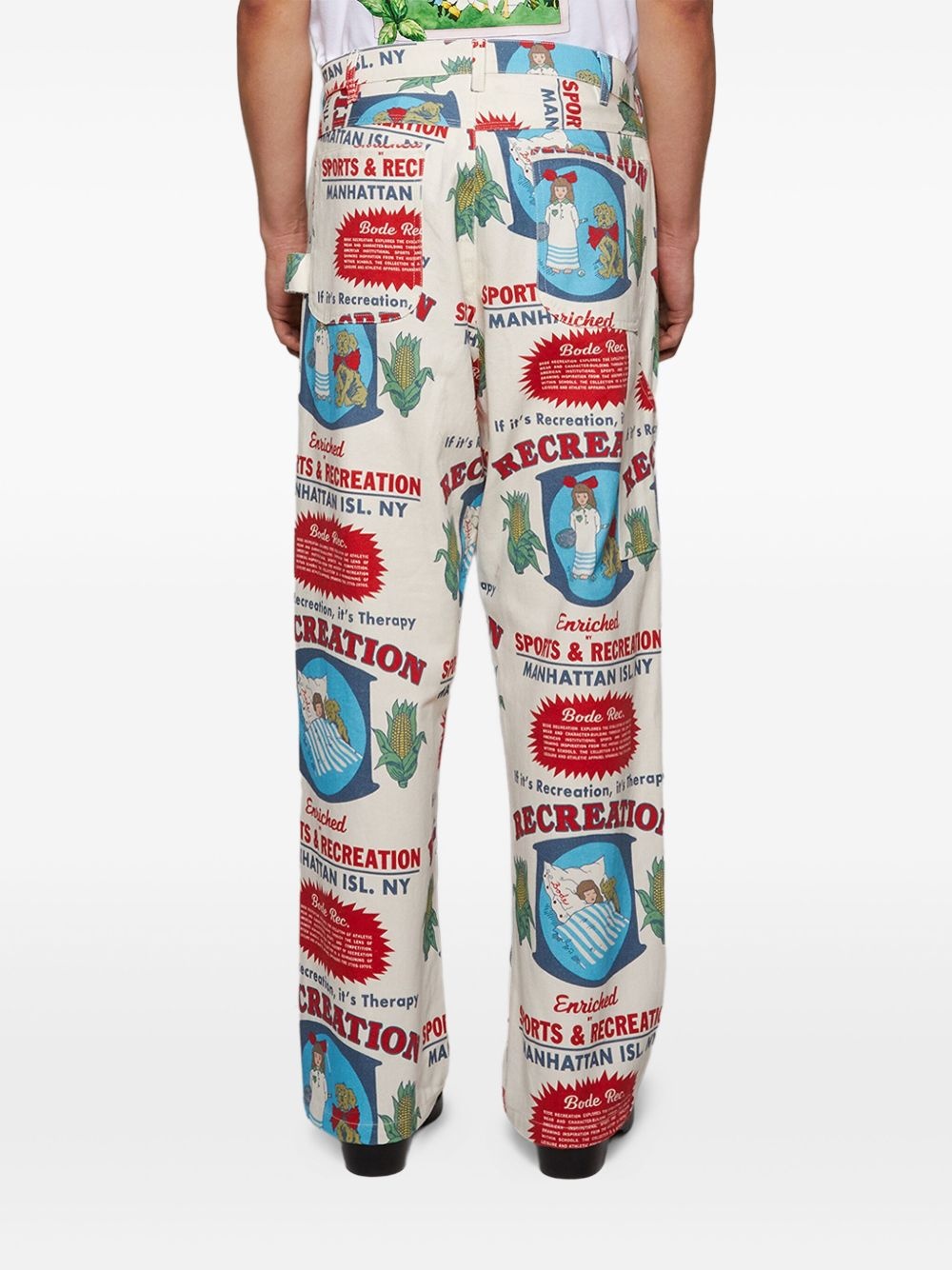 graphic-print trousers - 4
