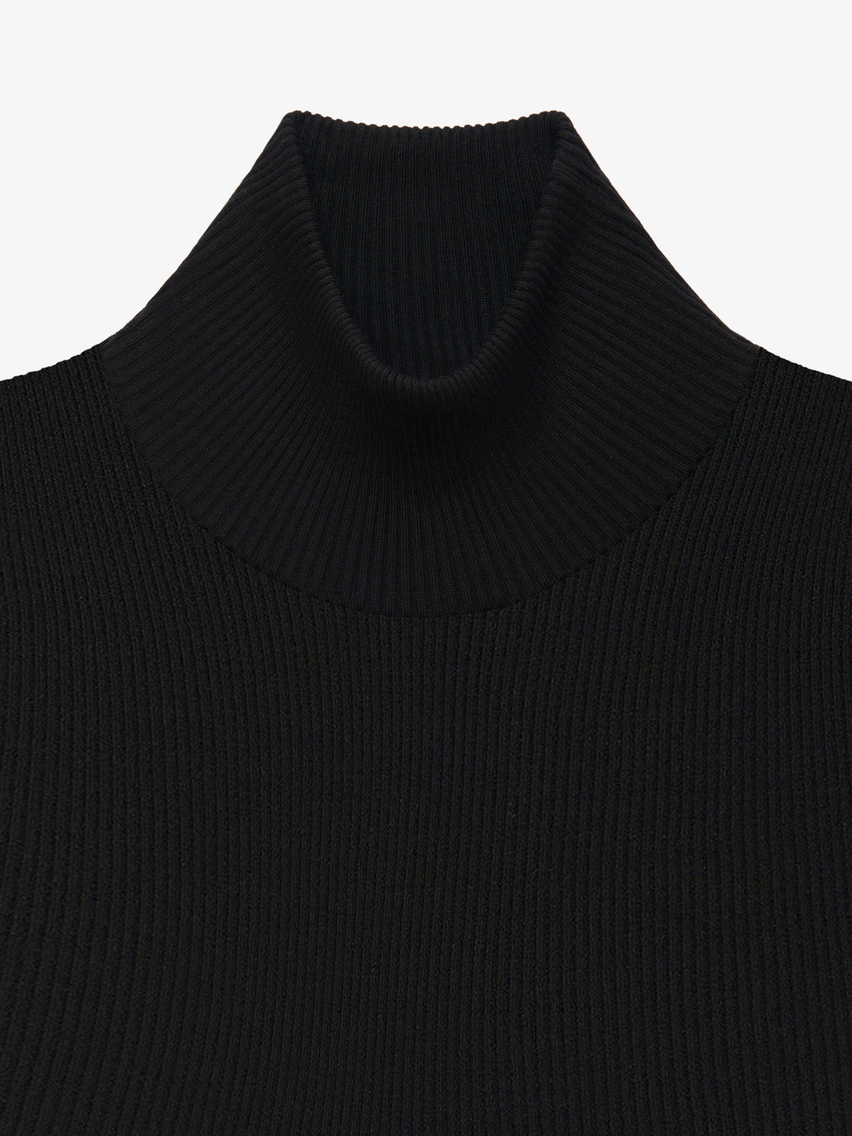 OPEN BACK SWEATER IN RIBBED SILK - 6