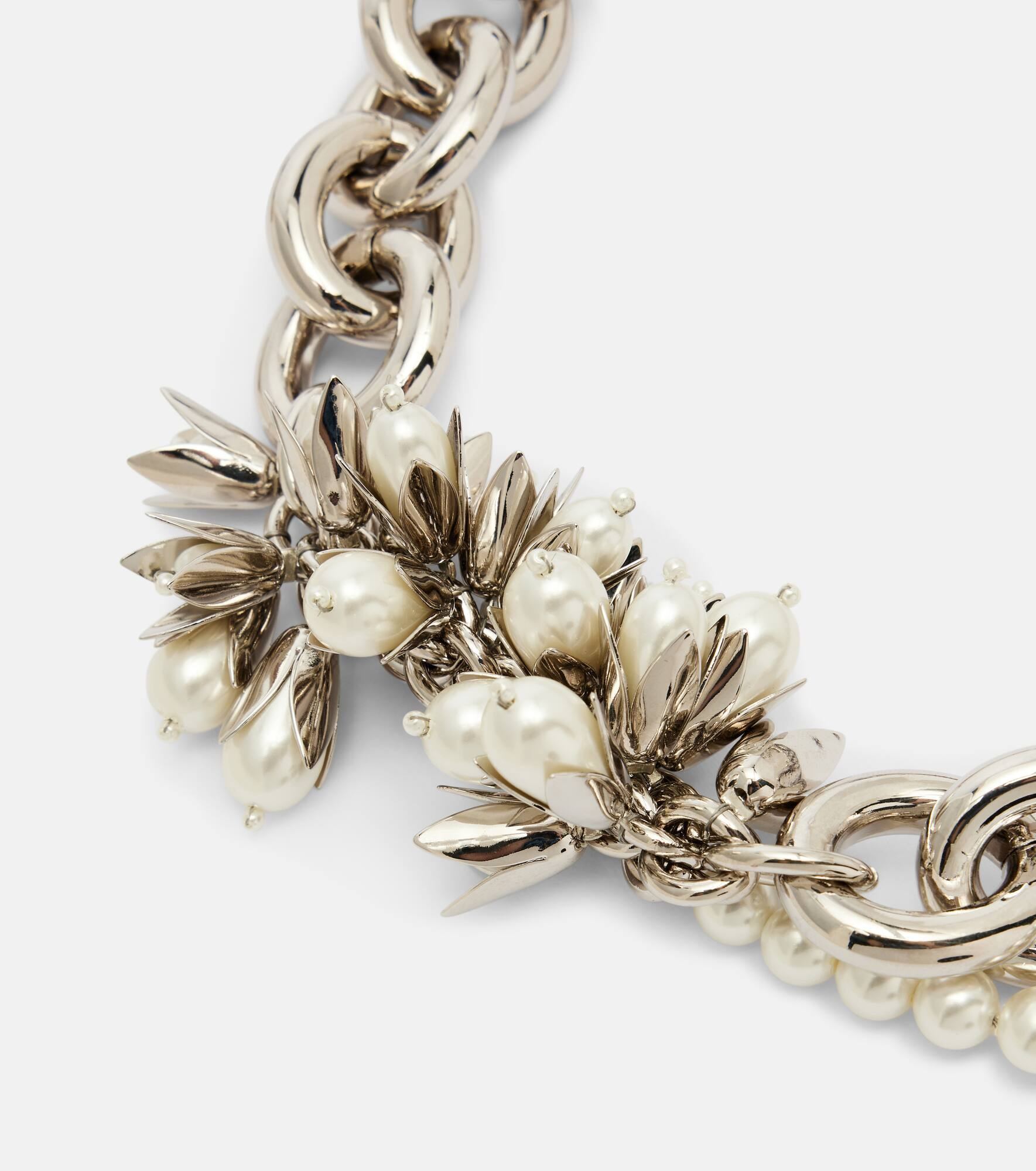 Embellished faux pearl necklace - 2
