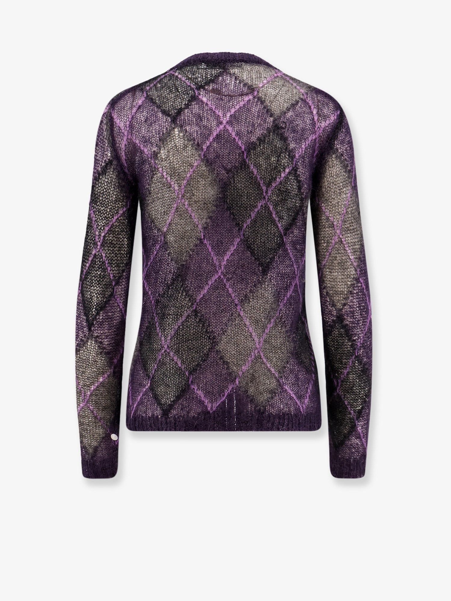 Dior Women Diamond Pattern Mohair Blend Sweater - 2