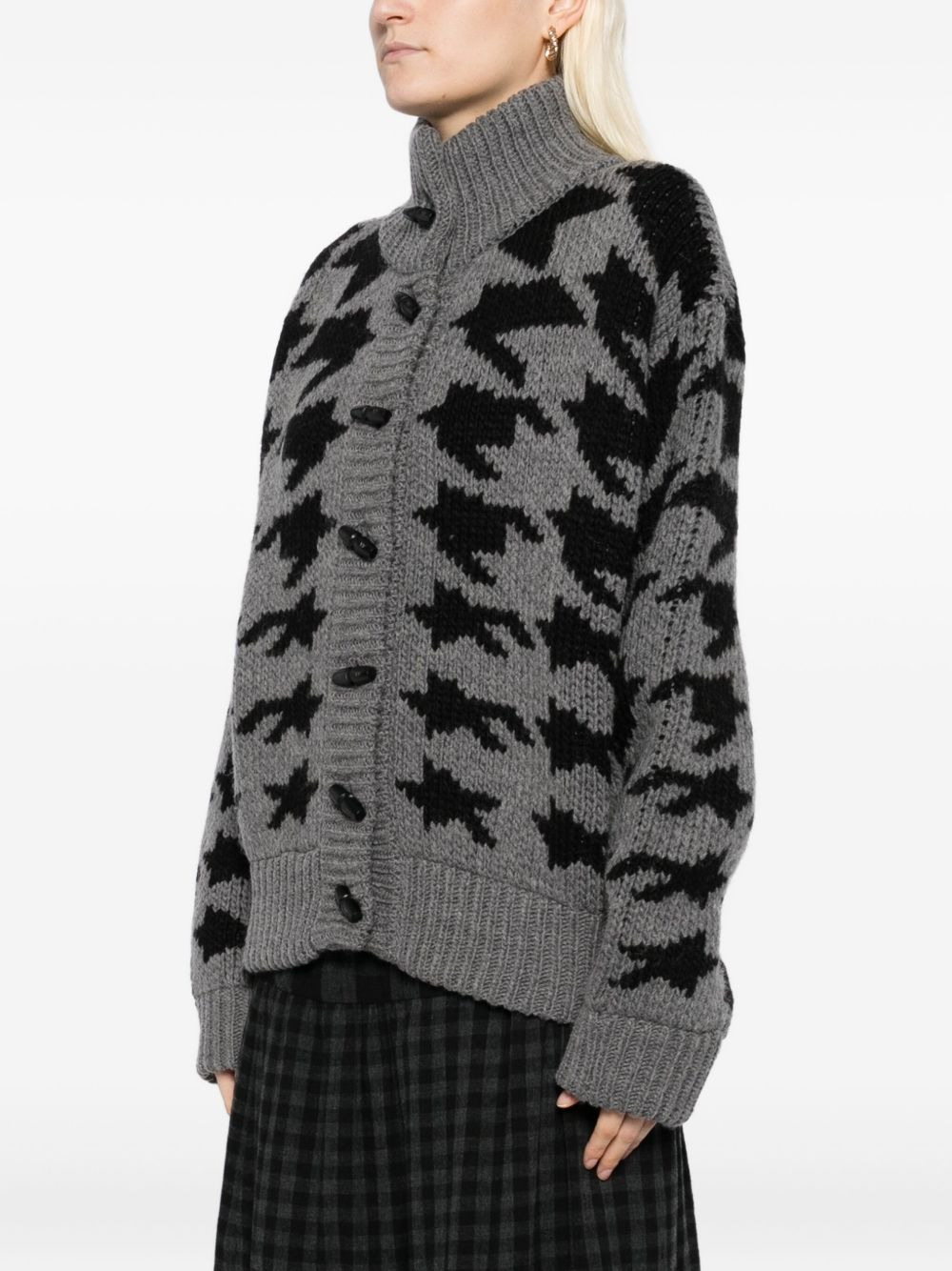 Hound's Tooth Star cardigan - 3