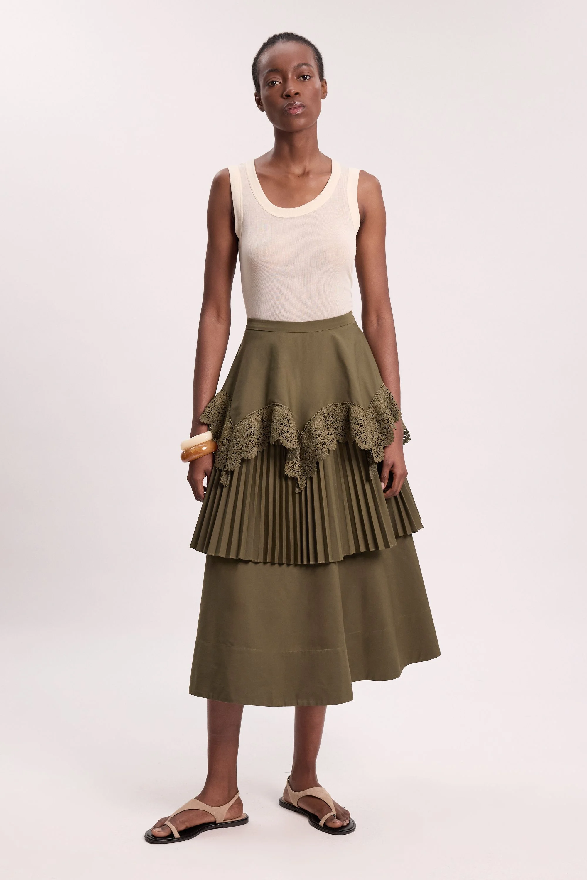 Ruffled Maxi Skirt - 1