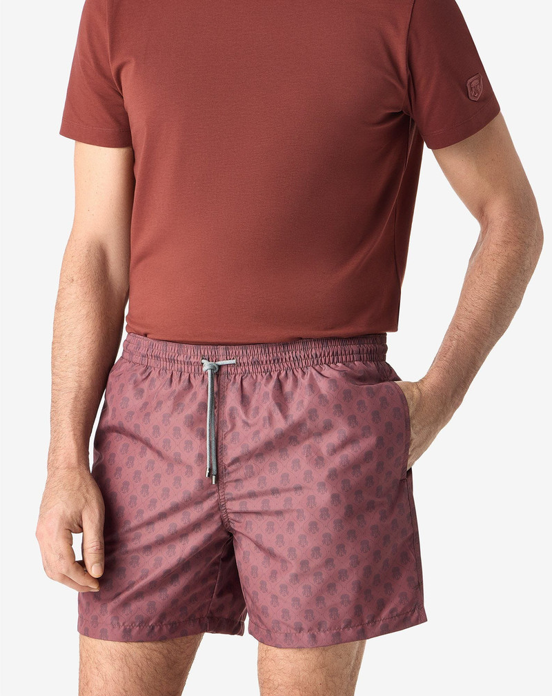 Short burgundy swimming trunks 3