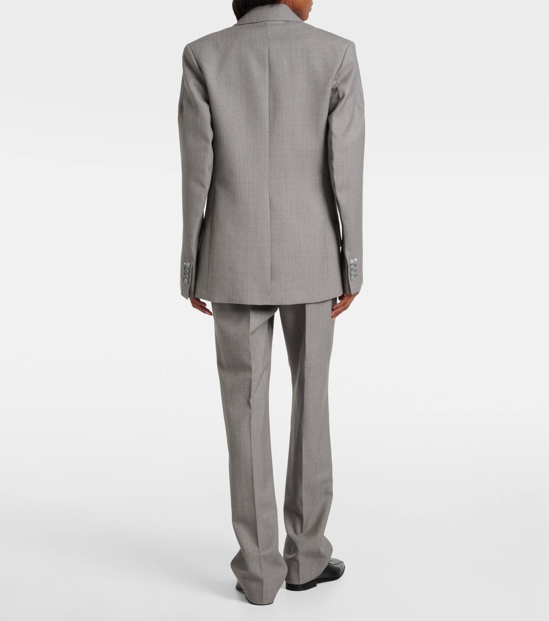 Single-breasted virgin wool blazer - 3