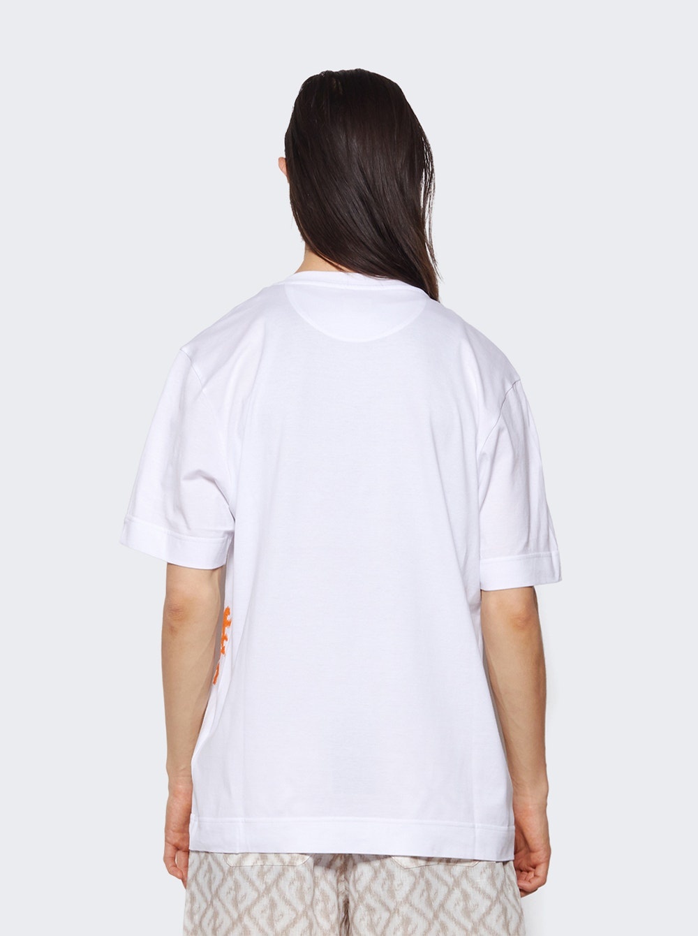 FF Contrast T-shirt Natural and Papaya Orange - 5