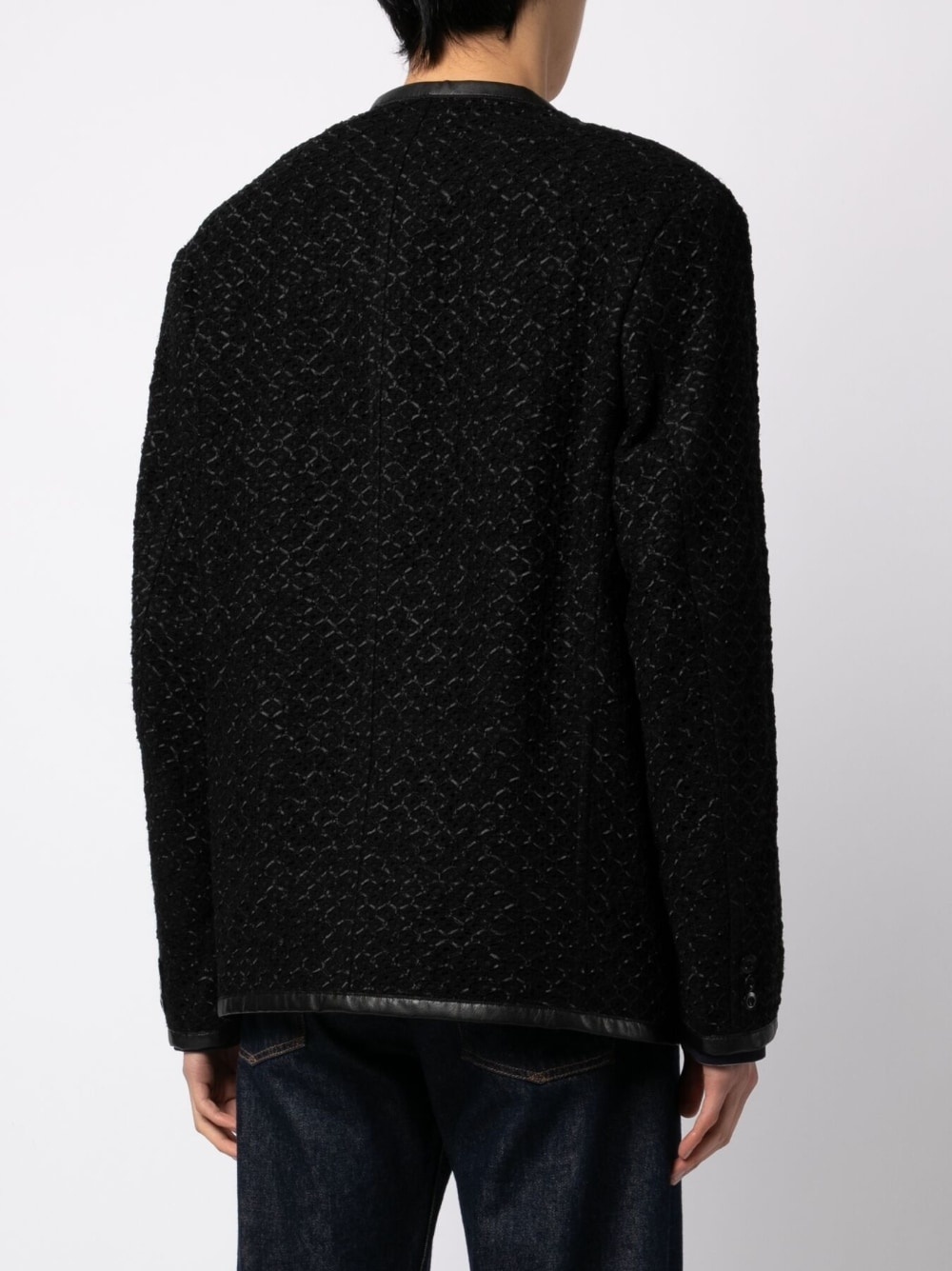 V-neck single-breasted jacket - 4
