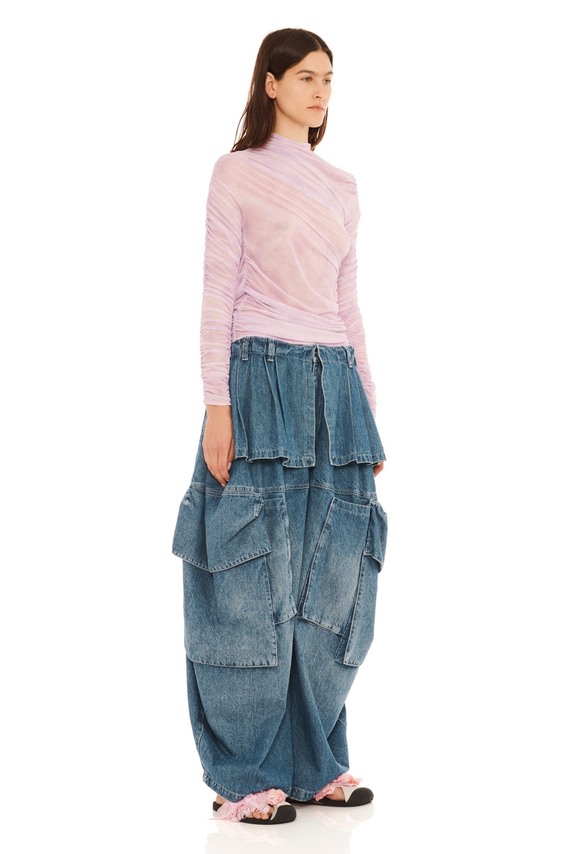 Collina Strada LILAC FLORAL SCRIBBLE NETTLE L/S TOP outlook