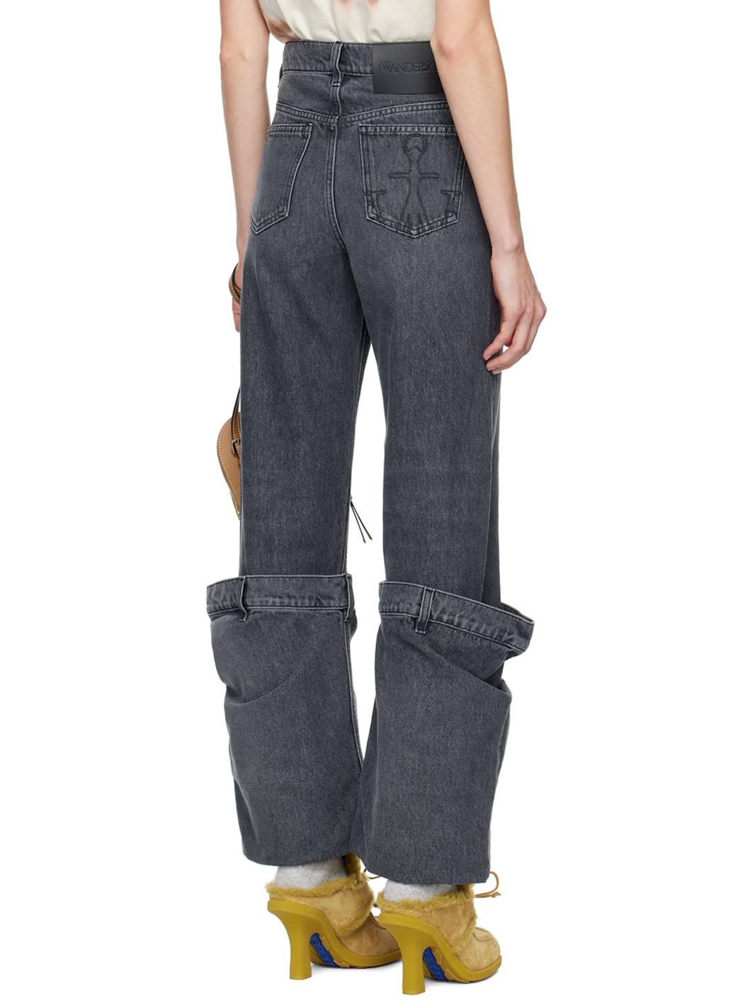 Gray Bucket Jeans - 3
