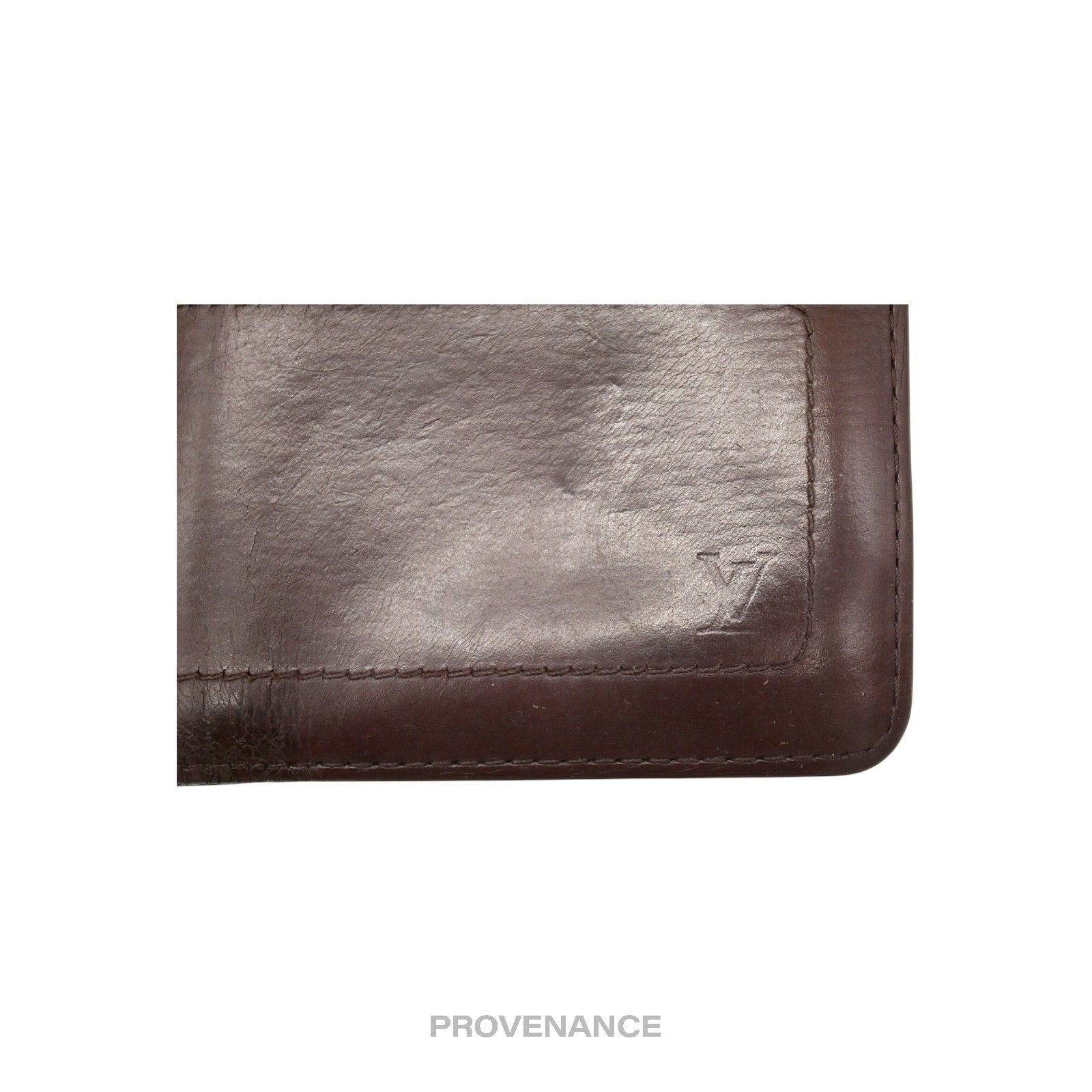 Louis Vuitton 6CC Bifold Wallet - Utah Brown Leather - 5