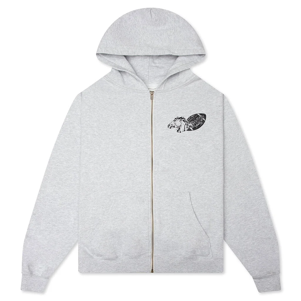DAYS USA ZIP UP HOODIE - HEATHER GREY - 1