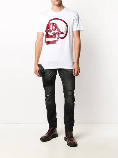 PHILIPP PLEIN crystal outline skull T-shirt outlook