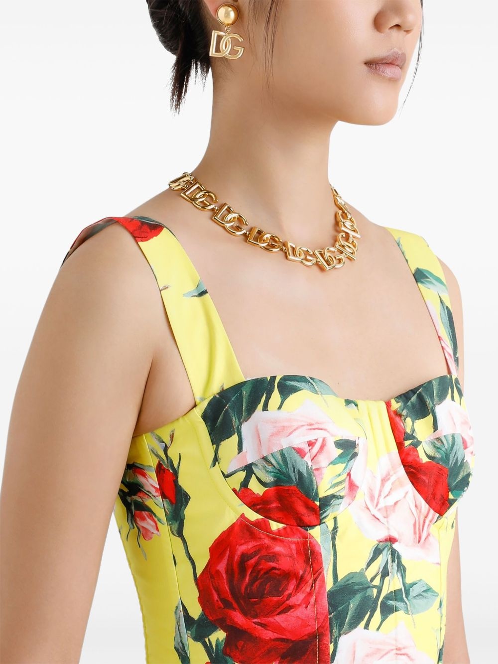 floral-print midi dress - 4